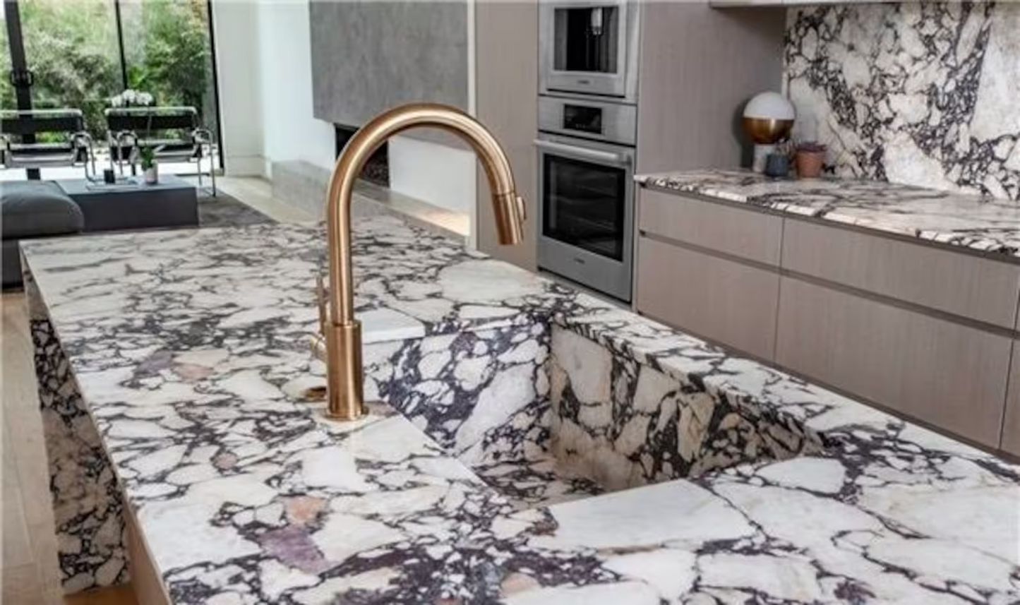 Calacatta Viola Marble Kitchen Worktop