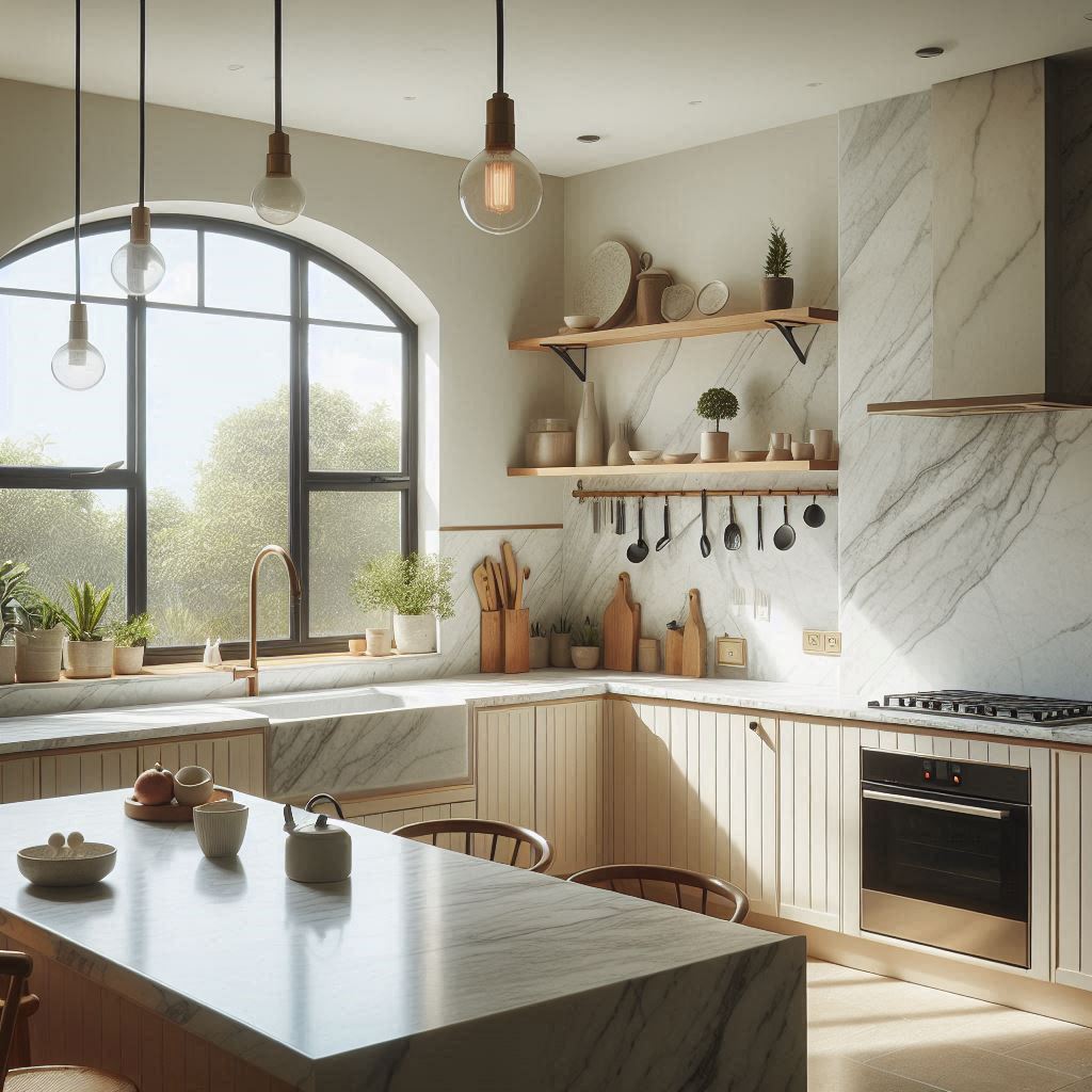 Calacatta Marble Kitchen Worktop