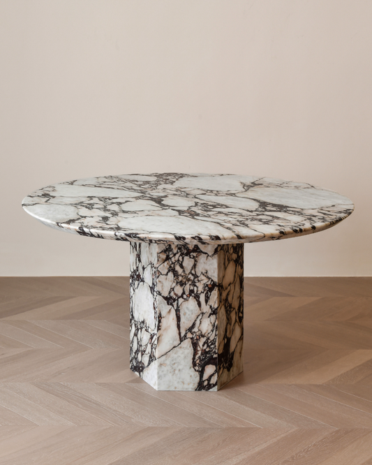 Calacatta Viola Marble Round Dinning table